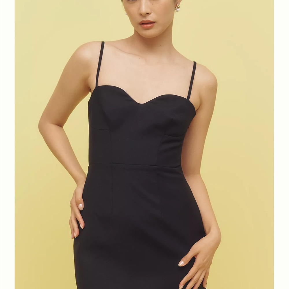 Anthropologie Black Strapless Dress